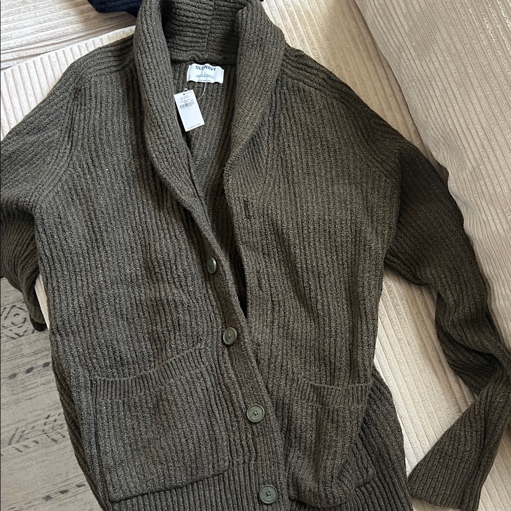 Old Navy Gray Knit Cardigan